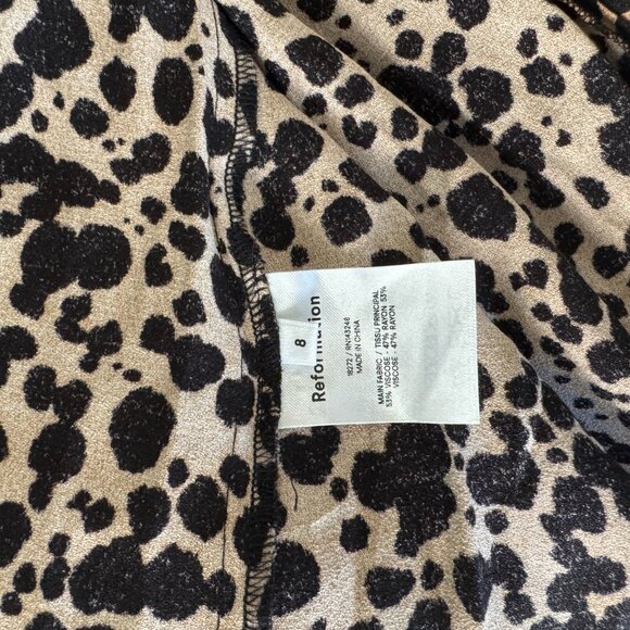 NWOT Reformation Sigmund Dress- Never Worn- Leopard Print - Picture 13 of 15